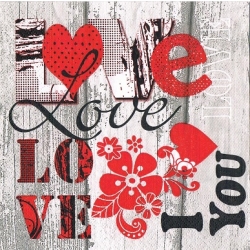 Serwetka -1638- Love, deski